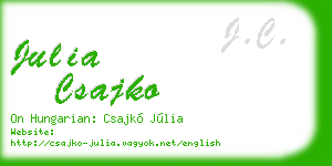 julia csajko business card